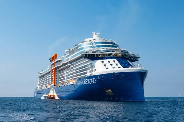 Villefranche Sur Mer Frankrijk Juli 2022 Beroemdheid Cruises Schip Voorbij — Stockfoto