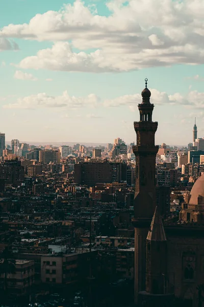 Verticale Opname Van Cairo Daken Uitzicht Vanaf Salah Din Kasteel — Stockfoto
