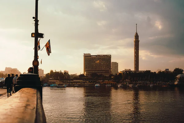 Cairo Egitto Dicembre 2021 Veduta Del Fiume Nilo All Alba — Foto Stock