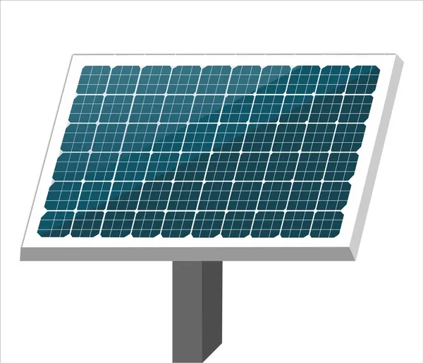 Ilustración Célula Solar Del Módulo Fotovoltaico Módulo Fotovoltaico Módulo Solar — Vector de stock