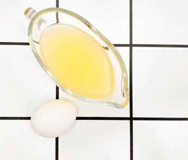 egg whites, copy space, top view