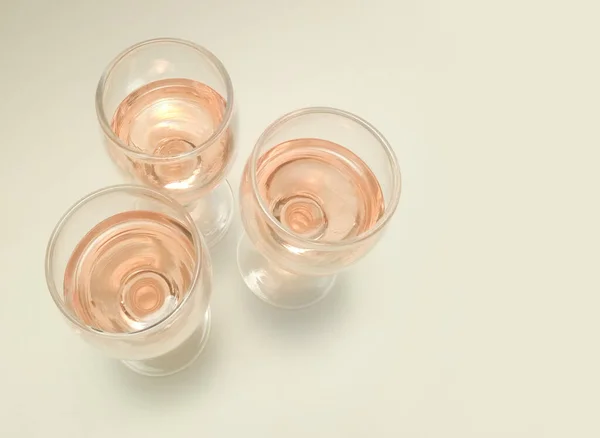 aesthetic wine glass, top view, copy space