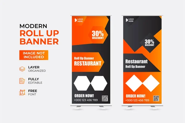 Moderne Creatieve Rol Banner Webbanner Sjabloon Voor Corporate Business Fast — Stockvector