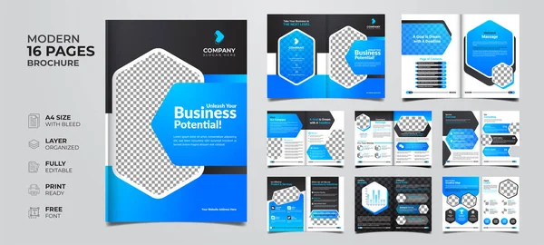 Creative Modern Annual Report Company Profile Business Proposal Multipurpose Brochure — Stockvektor