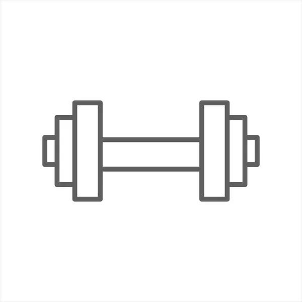 Sport dumbbell line icon. A simple element isolated on a white background. — Stock Vector