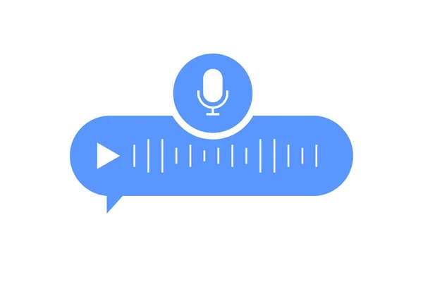 音声メッセージは、音波とマイクでバブルアイコン。音声メッセージ対応. — ストックベクタ