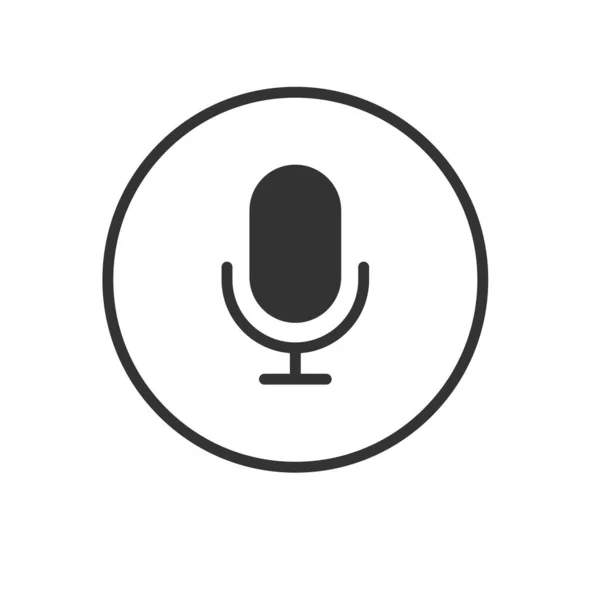 Ícone vetor plana microfone. para design gráfico, logotipo, site, mídia social, aplicativo móvel, Eps 10 —  Vetores de Stock