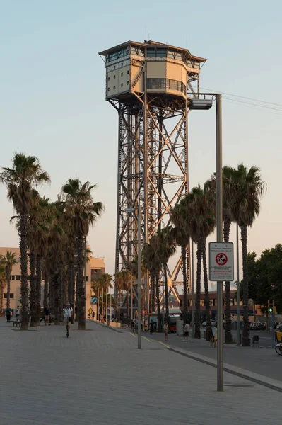 Cable Car Tower Port Barcelona — Photo