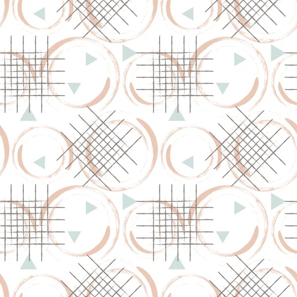 Abstract Modern Seamless Pattern Hand Drawn Contemporary Trendy Background Shapes Gráficos De Vetores