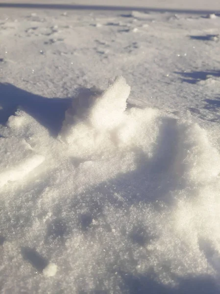 Schneestücke Verschiedenen Größen — Stockfoto
