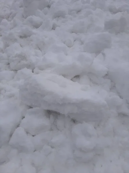 Pedaços Neve Tamanhos Diferentes — Fotografia de Stock