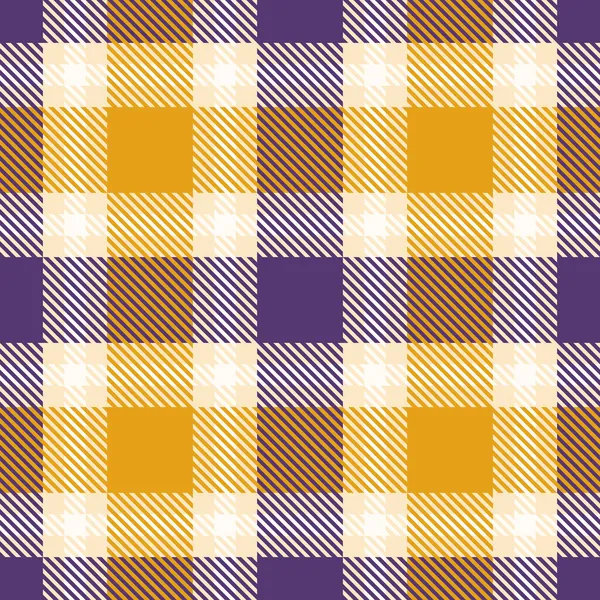 İşaretli arkaplan, vektör çizimi. ekose, kumaş desenli mor ve sarı çizgili, arka planda tekrarlanan.