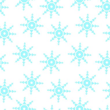 Beyaz arkaplandaki mavi kar taneleri pürüzsüz desen.