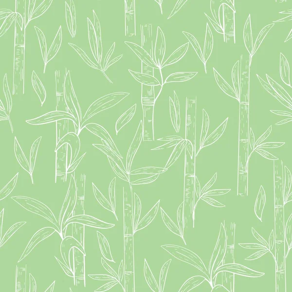 Bambou contours motif sans couture, illustration vectorielle. — Image vectorielle