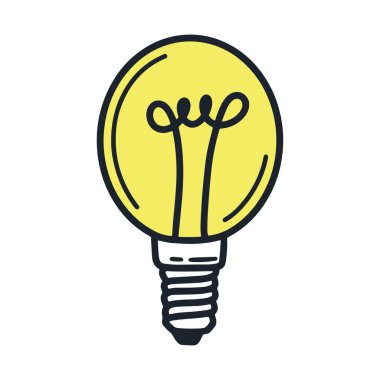 Ampul izole edilmiş karalama nesnesi