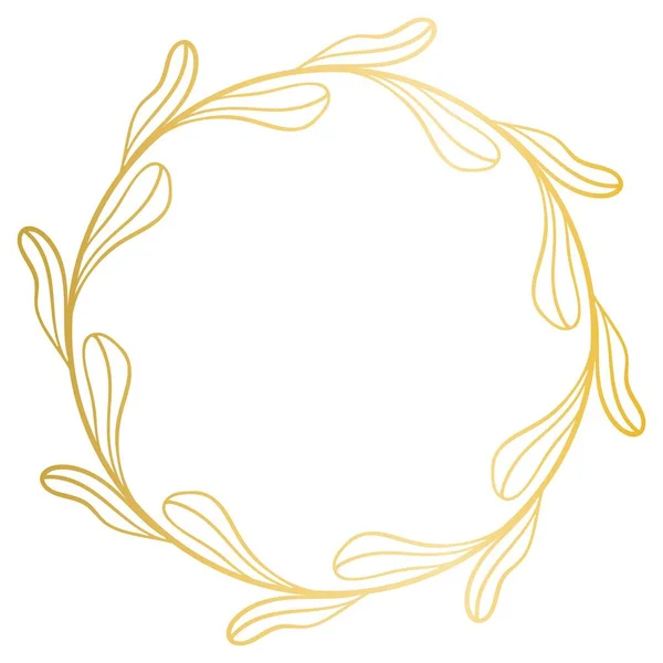 Coroa circular dourada objeto isolado — Vetor de Stock