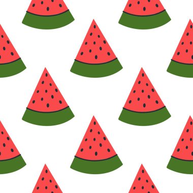 Karpuz dikişsiz desen vektör çizimi