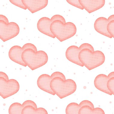 Pembe suluboya kalpler ve noktalarla hassas desen