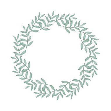 Yapraklı suluboya çelenk