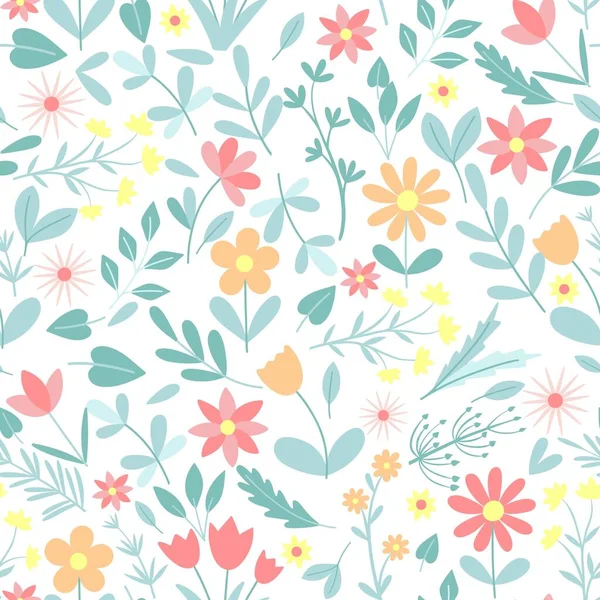 İlkbahar tatlı, yaban çiçekleri kusursuz desen