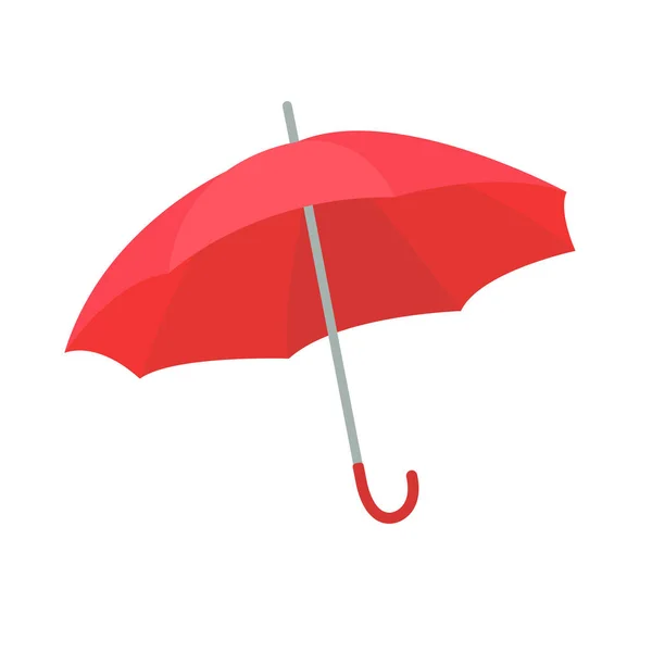 Open red umbrella isolated vector illustration — Stock Vector