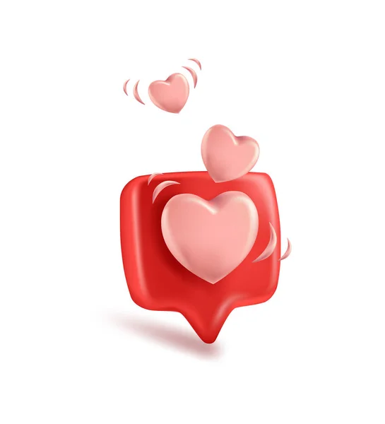 Herz Einer Sprechblase Vektor Liebessymbol — Stockfoto