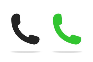 Ses 10 biçimi kullanılarak beyaz arkaplanda izole edilmiş modaya uygun düz bir telefon simgesi