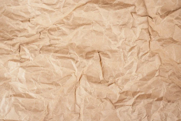 Hintergrundbild Von Grob Zerknittertem Recycling Kraftpapier Ansicht Von Oben Kopierraum — Stockfoto