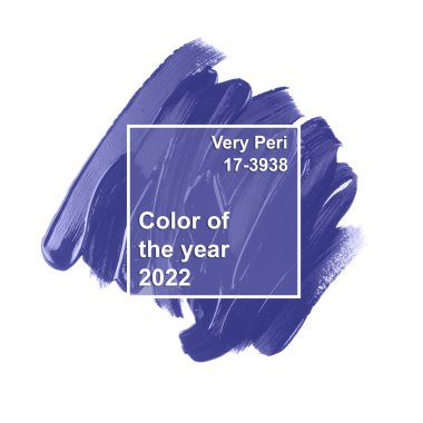 2022 Yılın Rengi Çok Peri. Beyaz arka planda izole edilmiş desenli fırça darbesi örneği. Moda mor