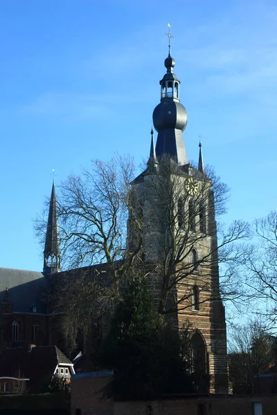 Középkori Gótikus Templom Szűzanya Aarschot Flandria Belgium — Stock Fotó