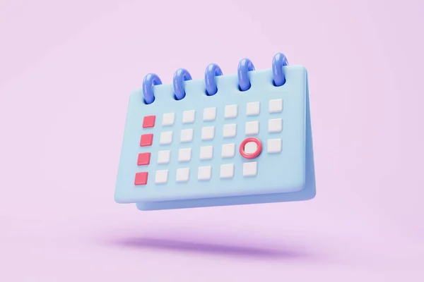 Calendar Icon Pink Background Illustration — Stock Photo, Image