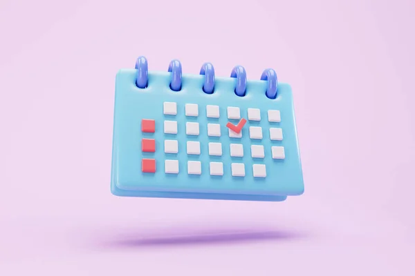 Calendar Icon Pink Background Illustration — Stockfoto