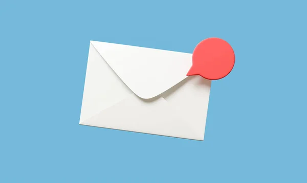 Ikona Mail Powiadomieniem Nieprzeczytane Logo Poczty Ilustracja Renderowania — Zdjęcie stockowe