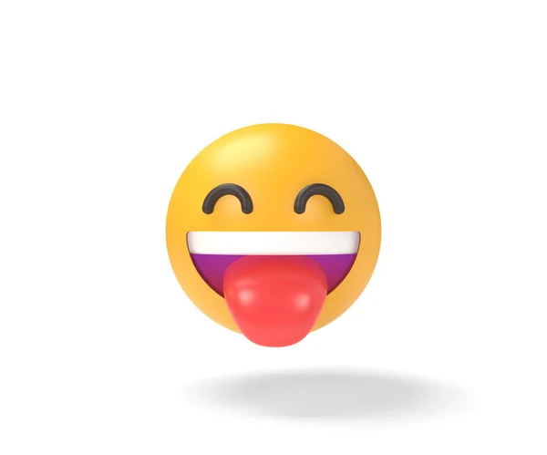 Illustration Happy Emoji Isolated White Background — Stockfoto