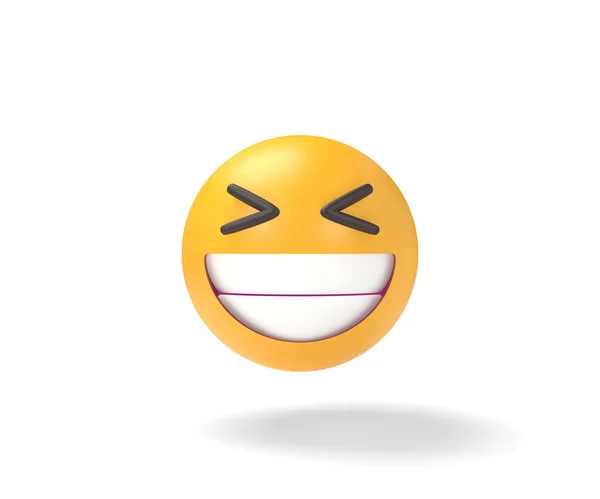 Illustration Happy Emoji Isolated White Background — Stock Photo, Image