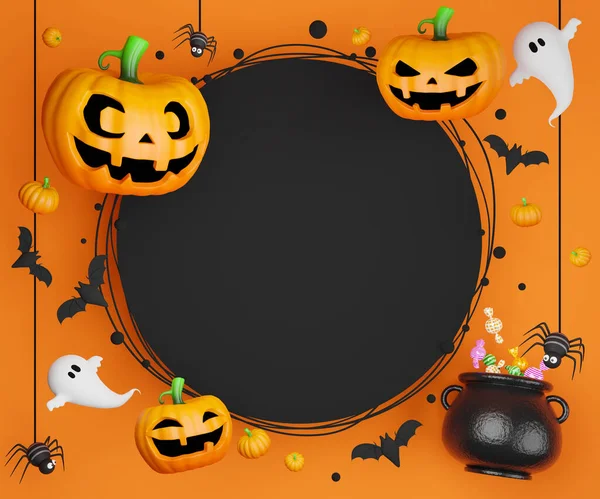 Halloween Tárgy Háttér Másolás Illusztráció Jogdíjmentes Stock Képek