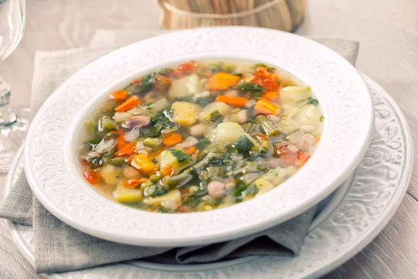 Minestrone Soup Bowl — Stock Photo, Image