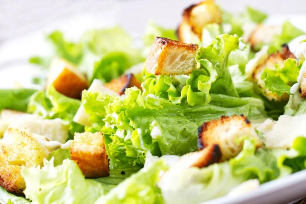 Insalata Caesar Pollo Classica Piatto — Foto Stock