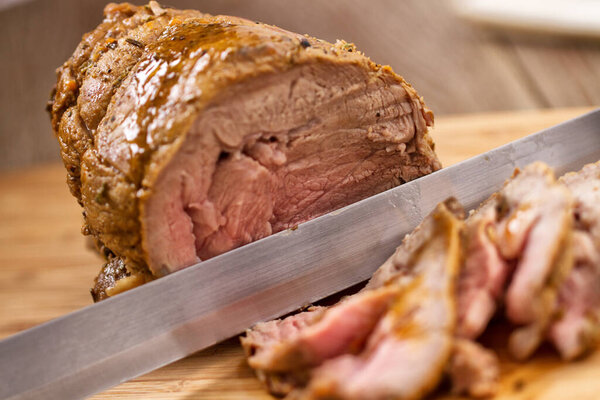 Roast Beef on a Cutting Board