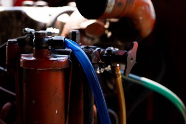 Çekici motor, arkaplan, metin için yer