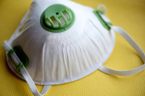 View of Disposable Respirator Mask FFP3 FFP2, respiratory protection against Covid-19