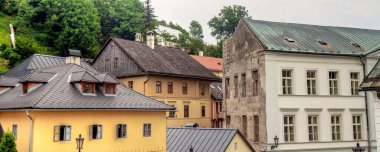 Orta Avrupa 'daki Banska Stianvica kasabası, Slovakya, UNESCO miras kasabası