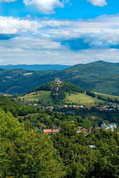 Banska Stianvica Stad Centraleuropa Slovakien Unesco Kulturarv Stad Upp Utsikt — Stockfoto