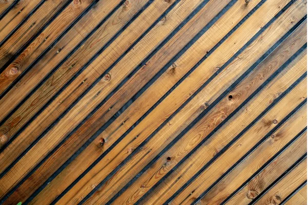 Old Brown Wooden Lath Textured Wall Background — Stock Photo, Image