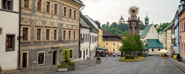 Banska Stianvica Stad Centraleuropa Slovakien Unesco Kulturarv Stad Stockbild