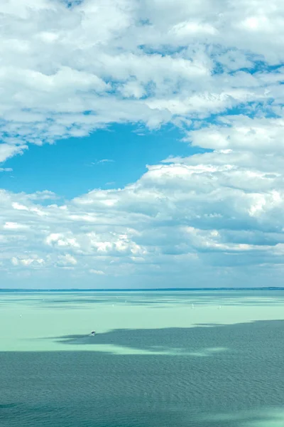 Lake Balaton Landscape View Tihany Viewpoint Hot Summer Day Hungary — Stockfoto