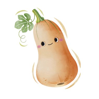 Tatlı suluboya tereyağı çizgi film karakteri. Vektör illüstrasyonu.