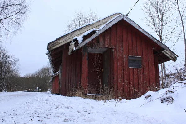 Altes Und Baufälliges Holzhaus Bogstad Grd — Stockfoto