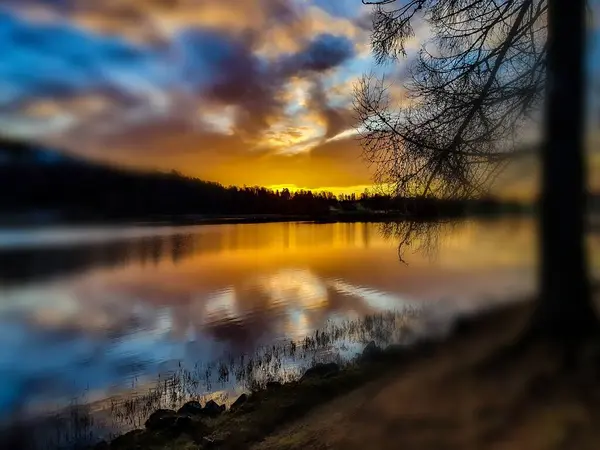 Romantic Sunset Water Bogstad Grd — 图库照片
