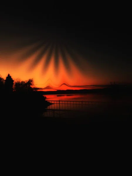 Захід Сонця Над Морем Беккелагет — стокове фото